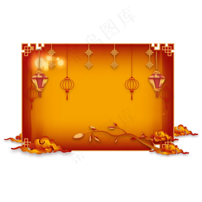 鼠年新年边框装饰,免抠元素(2000*2000px 300 dpi )ai矢量模版下载