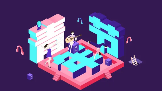 2.5D抖音风青年节音乐狂欢 2.5D抖音风青年节音乐狂欢