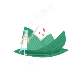 包粽子的小女孩