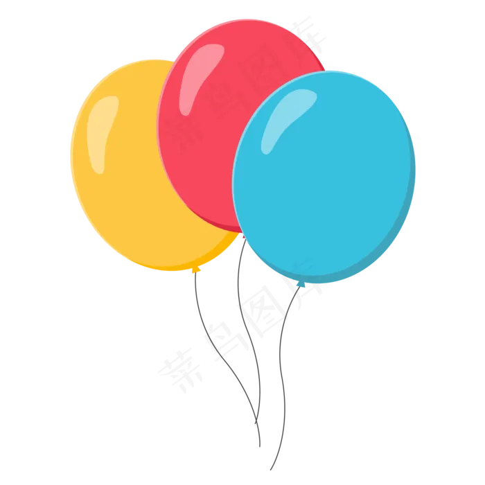 儿童节彩色气球组合(2362X2362(DPI:299))ai矢量模版下载