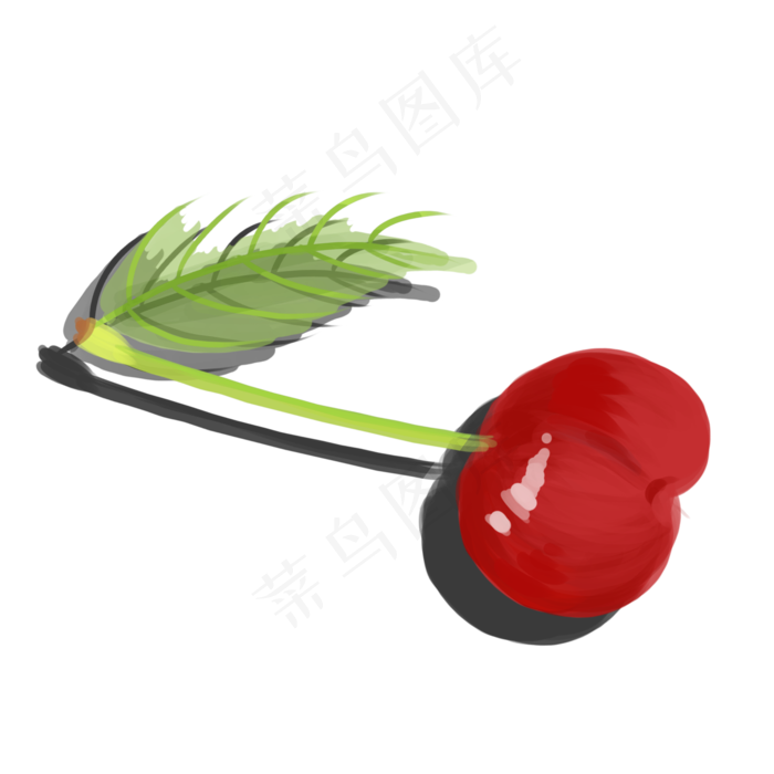 手绘水果樱桃车厘子一只