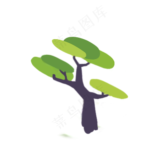 卡通绿色小树下载