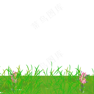 卡通鲜花草地下载