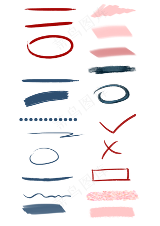 手绘多图批改下划线