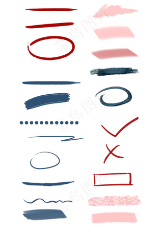 手绘多图批改下划线