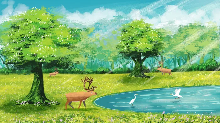 大自然风景保护环境绿色出行(2880*1620px 300 dpi )