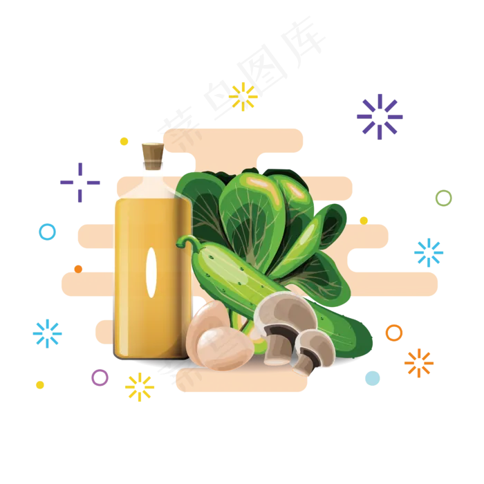 矢量手绘卡通蔬菜ai矢量模版下载