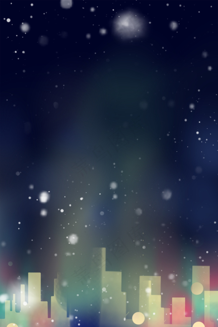 城市生活之夜晚的夜空