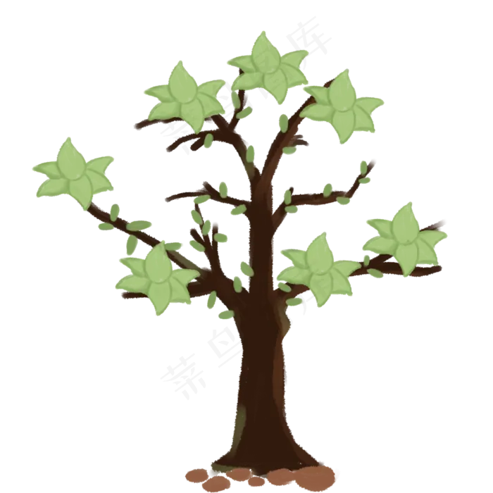 清新植树节植物PNG素材(2000X2000(DPI:300))psd模版下载