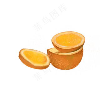 黄色橙子切开的橙子新鲜水果鲜甜