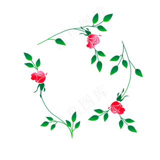 花圈装饰花圆形花环