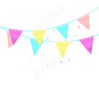 六一儿童节彩旗装饰