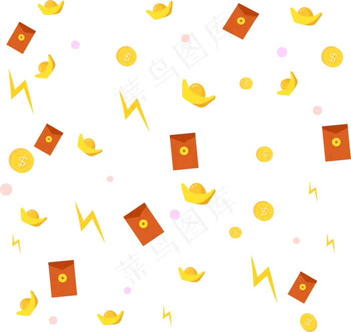 金币漂浮金币雨元素,免抠元素(1445*1367px 300 dpi )ai矢量模版下载