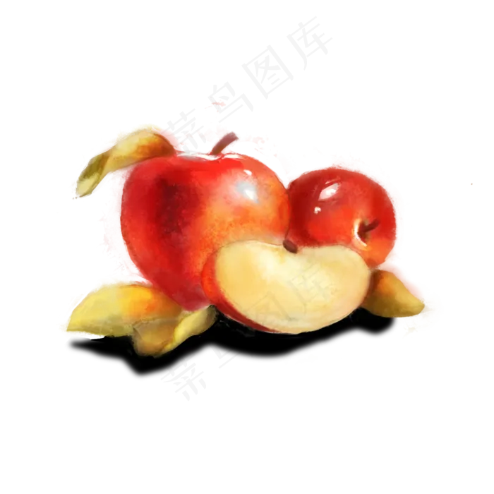 水彩风格苹果(2000X2000(DPI:300))psd模版下载