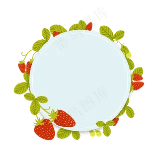春夏季草莓边框2