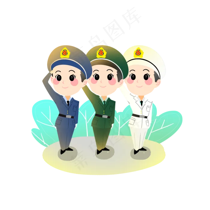建军节军人素材(2000X2000(DPI:300))psd模版下载