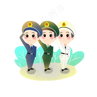 建军节军人素材