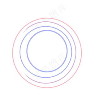 手绘蓝色圆圈虚线