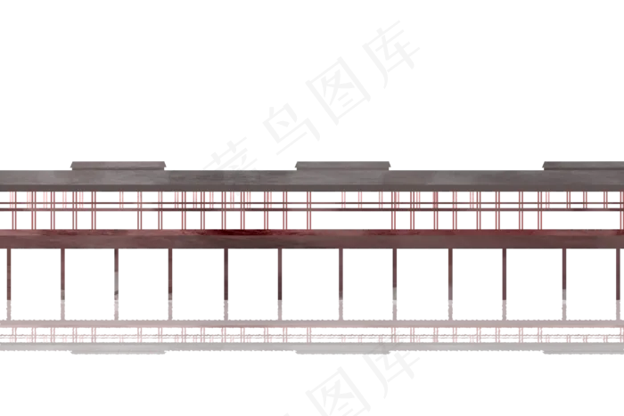 古建筑廊桥风景(3000X2000(DPI:300))psd模版下载