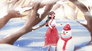 二十四节气冬至冬季风景