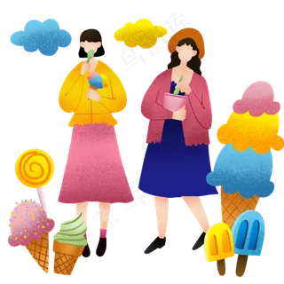 立夏吃冰激凌的人物