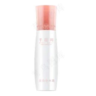 简约清新粉色化妆瓶子元素