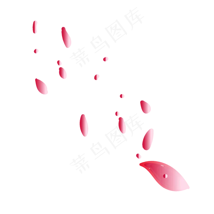 情节节玫瑰花瓣漂浮(4167*4168px 300 dpi )ai矢量模版下载