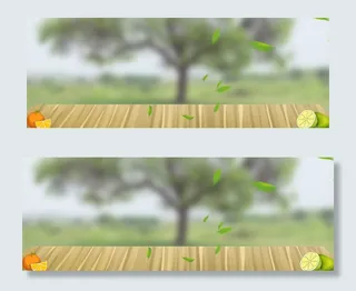 水果榨汁机简约绿林banner