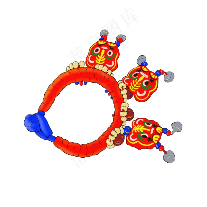 端午虎头腕绳(2000X2000(DPI:300))psd模版下载