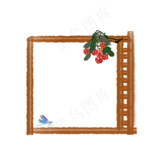 方形立夏水果装饰边框