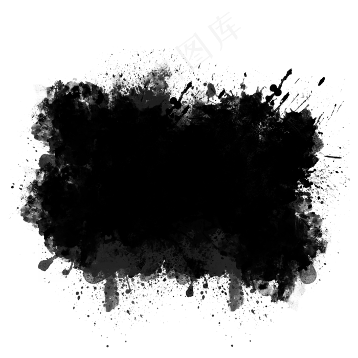 中国风墨迹水墨框