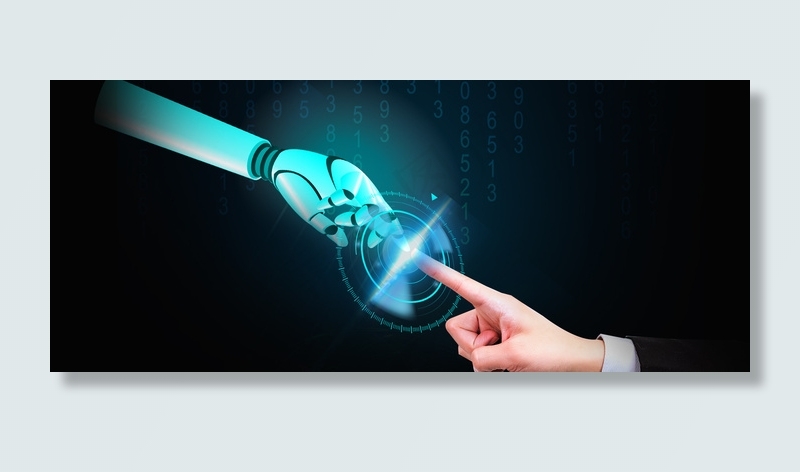 商务人物手部特写职能科技触碰背景海报