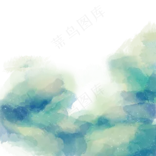 水彩水墨绿色蓝色特效 水彩水墨绿色蓝色特效