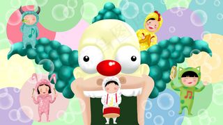 游乐园里快乐的儿童