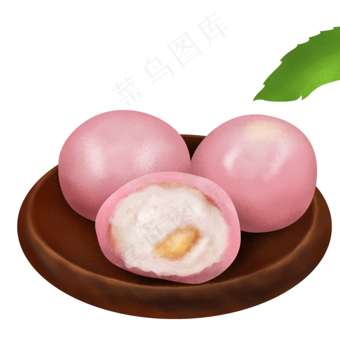 清明节美食一盘青团,免抠元素(3000X3000(DPI:300))psd模版下载