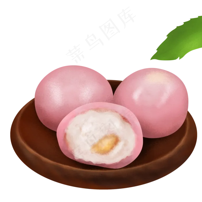 清明节美食一盘青团,免抠元素