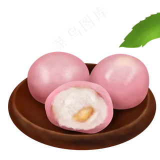 清明节美食一盘青团,免抠元素 清明节美食一盘青团,免抠元素