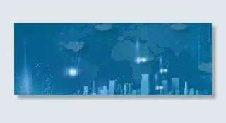 蓝色城市楼宇科技感banner