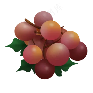 灰色创意圆弧葡萄水果元素