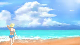 夏天沙滩清新泳衣