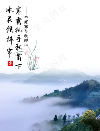 寒露与秋蝉,免抠元素