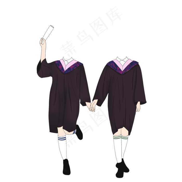 学士服毕业照拍照框(2000X2000(DPI:300))psd模版下载