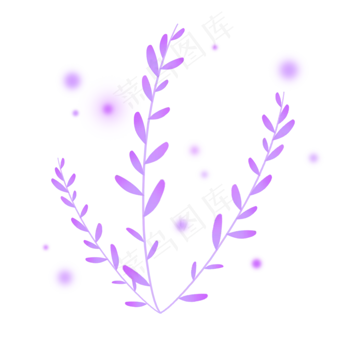 淡紫色清新雅致薰衣草(2000X2000(DPI:300))psd模版下载