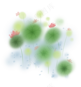夏清新日淡彩荷塘