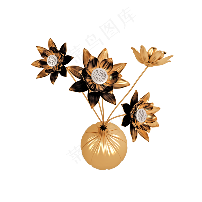 仿真荷花摆件png图