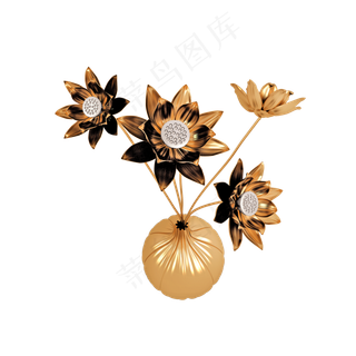 仿真荷花摆件png图