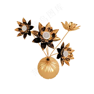 仿真荷花摆件png图