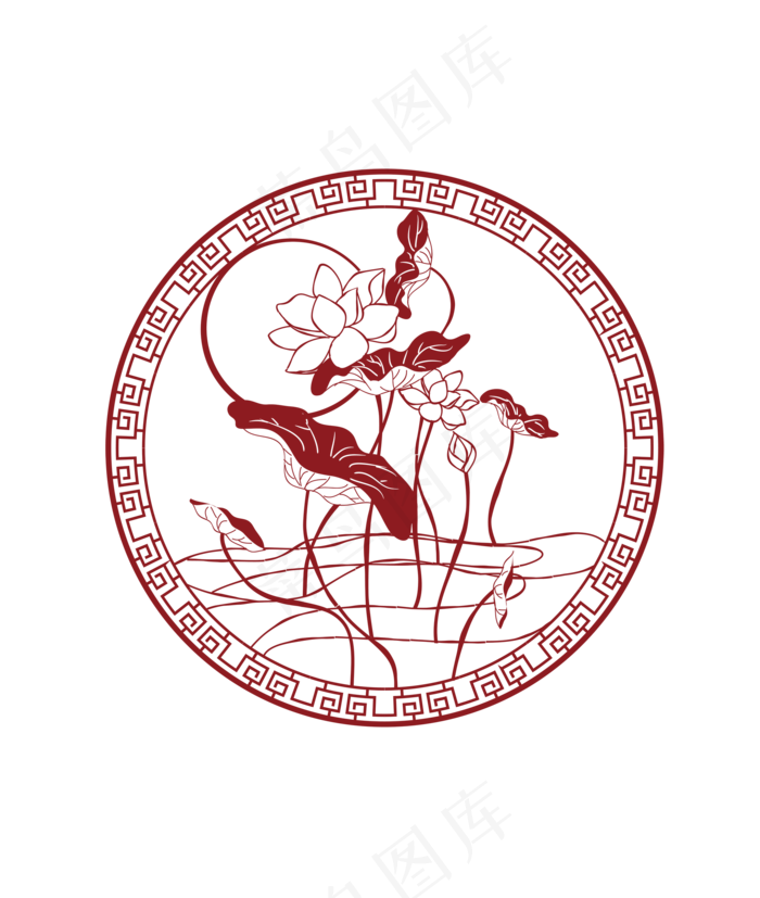 中秋月下赏荷花