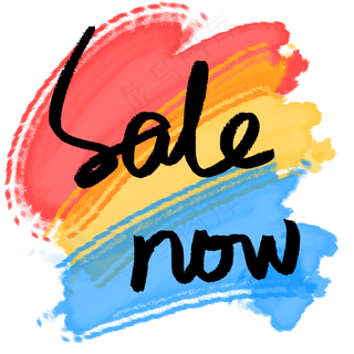 水彩笔手写英文字体标签