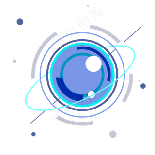 球点线科技商务装饰,免抠元素